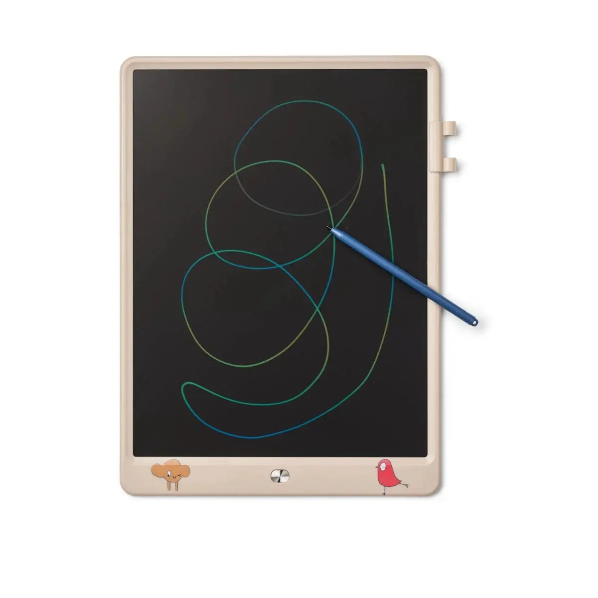 Tablette à dessin LIEWOOD Zora Imagine Sandy, cadre beige et stylet bleu