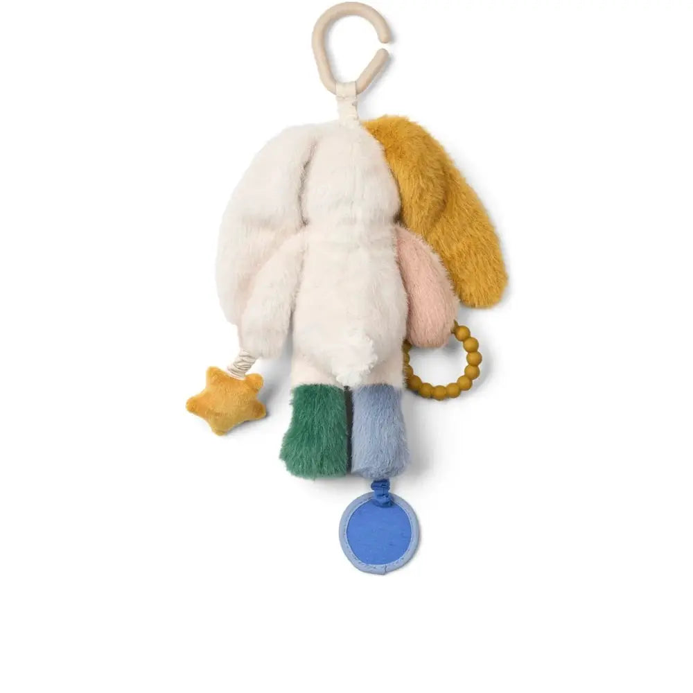 Liewood Angelina lapin d'activité S, peluche multicolore avec clip, perles et étoile – jouet d'éveil bébé