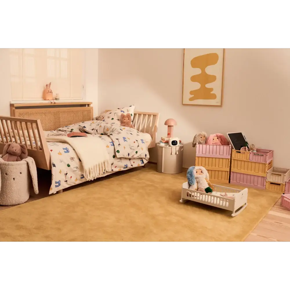 LIEWOOD lit poupée Hennie sandy, accessoire pour poupées, chambre d'enfant en bois et textiles pastel