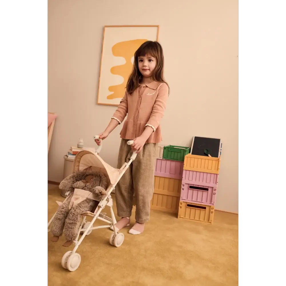 LIEWOOD poussette poupée Elsie, stripe pale tuscany creme