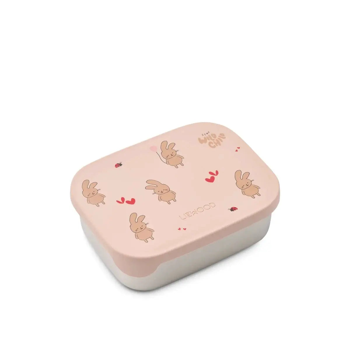 LIEWOOD lunchbox Arthur / Wild Child Rosey, pink with cute bunny prints