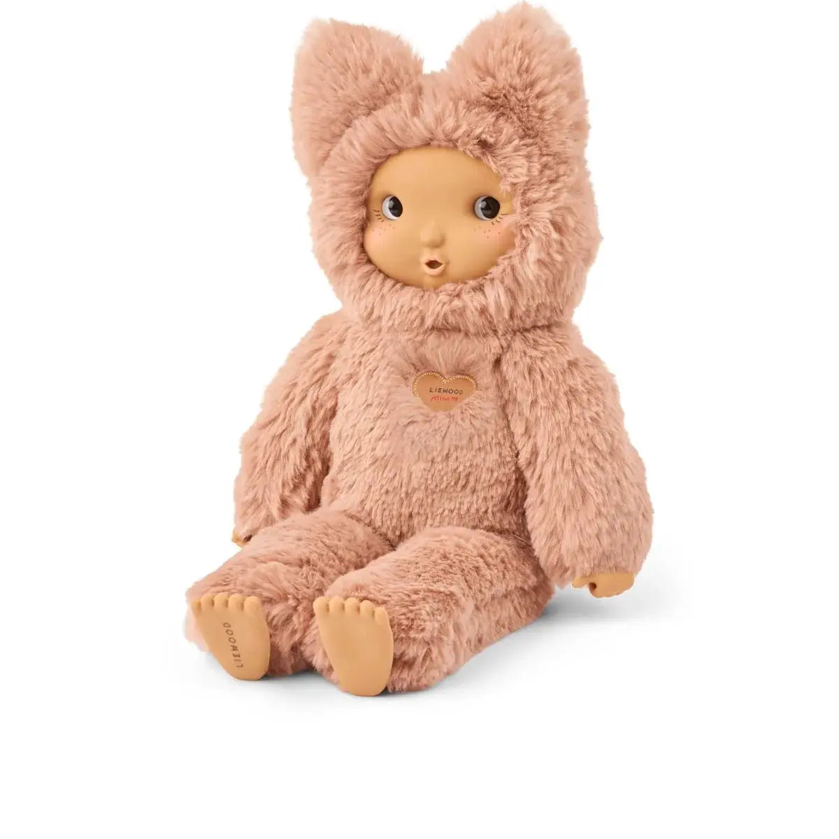 Poupée peluche LIEWOOD Misa Cleo, pale Tuscany, en fourrure rose avec oreilles de lapin