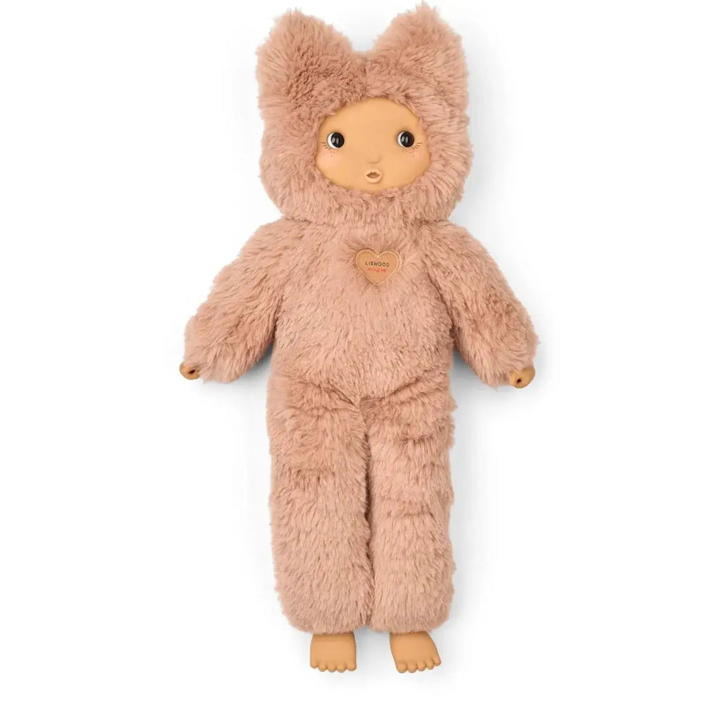 LIEWOOD poupée Misa Cleo, peluche en fourrure pale tuscany avec patch cœur