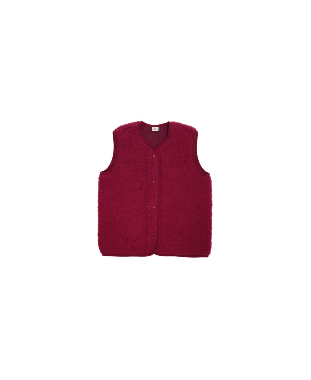 Gilet sans manches ALWERO Tyb en laine beet rouge, veste chaude et pelucheuse