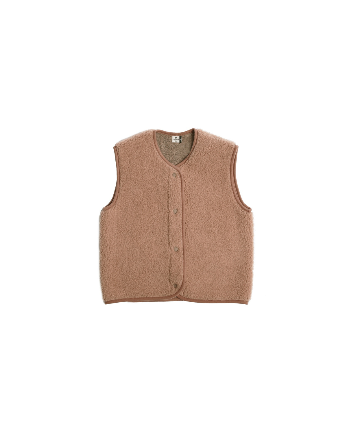ALWERO bodywarmer TYB rugby tan sherpa vest sleeveless Citron Grenadine
