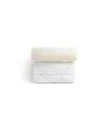 Surmatelas ALWERO Coni laine et coton, topper blanc moelleux en laine, avec sangles de maintien