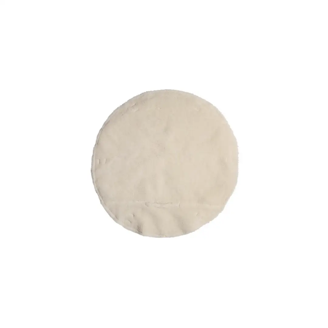 Sac tapis de jeu rond 2 en 1 en laine et lin, crème, Citron Grenadine