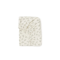 BABYSHOWER diaper changing pad cover in olive bloom pattern on cream fabric