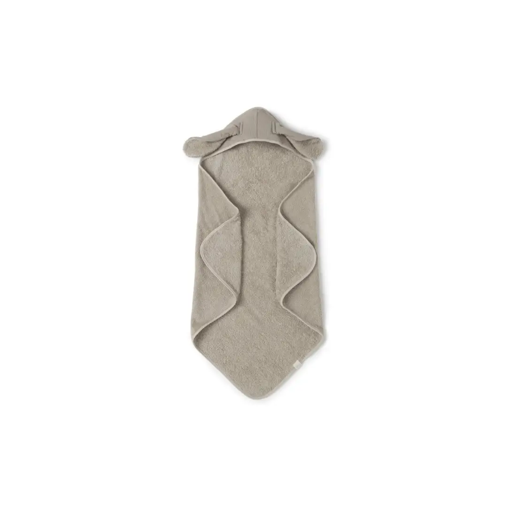BABYSHOWER bunny hooded bath cape in almond beige by Citron Grenadine