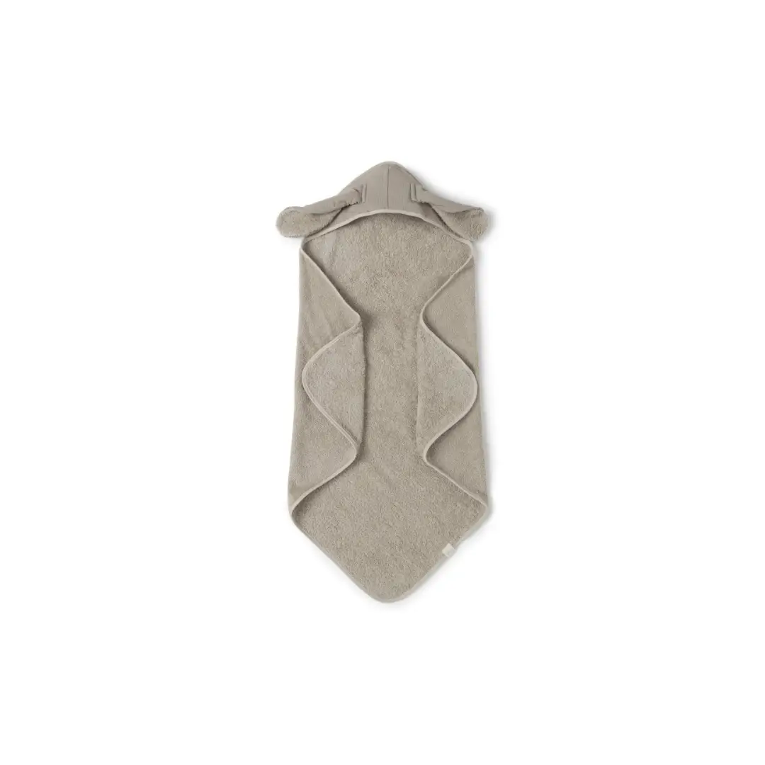 BABYSHOWER bunny hooded bath cape in almond beige by Citron Grenadine