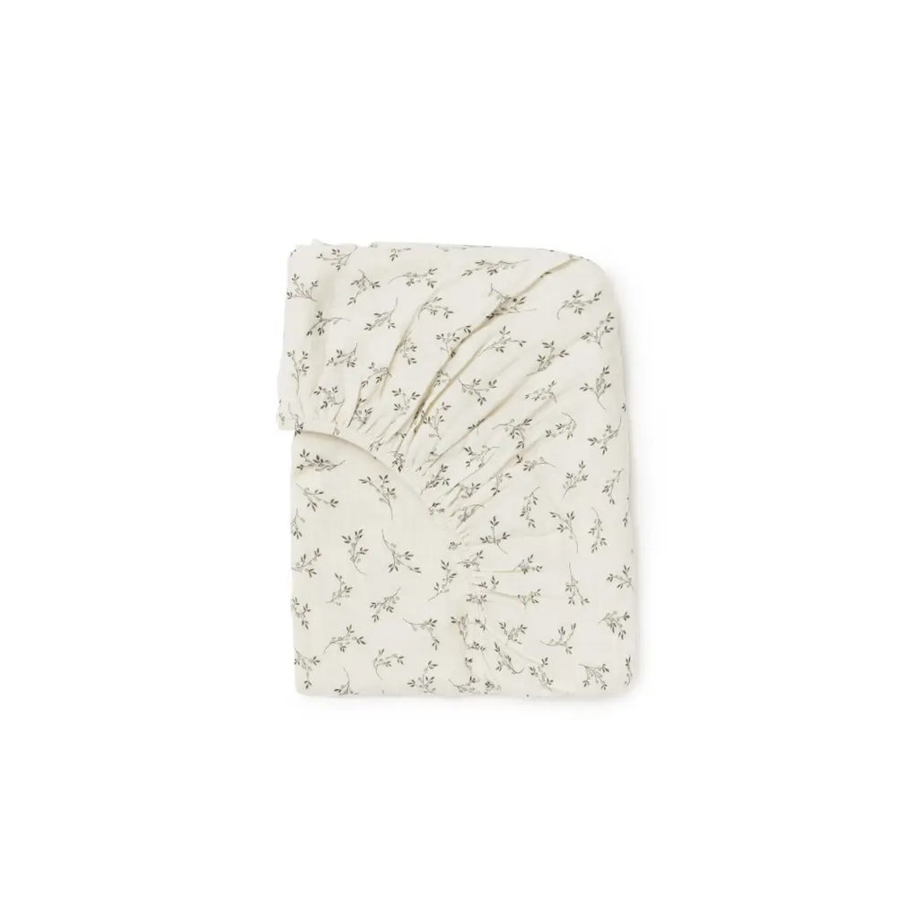 Diaper changing pad cover Citron Grenadine olive bloom pattern