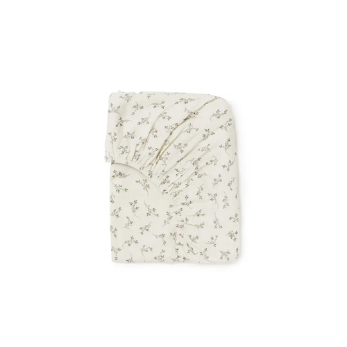 Diaper changing pad cover Citron Grenadine olive bloom pattern