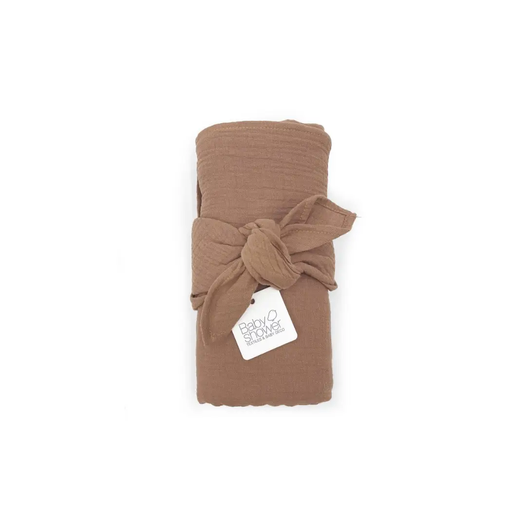 Swaddling blanket Baby Shower minimax caramel glacé by Citron Grenadine