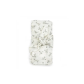BABYSHOWER minimax swaddling blanket olive bloom by Citron Grenadine, cream fabric with olive twig print