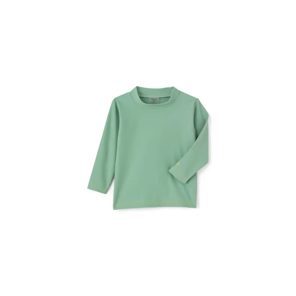BAÏNES rash guard long sleeve top in sauge green with UV protection by Citron Grenadine