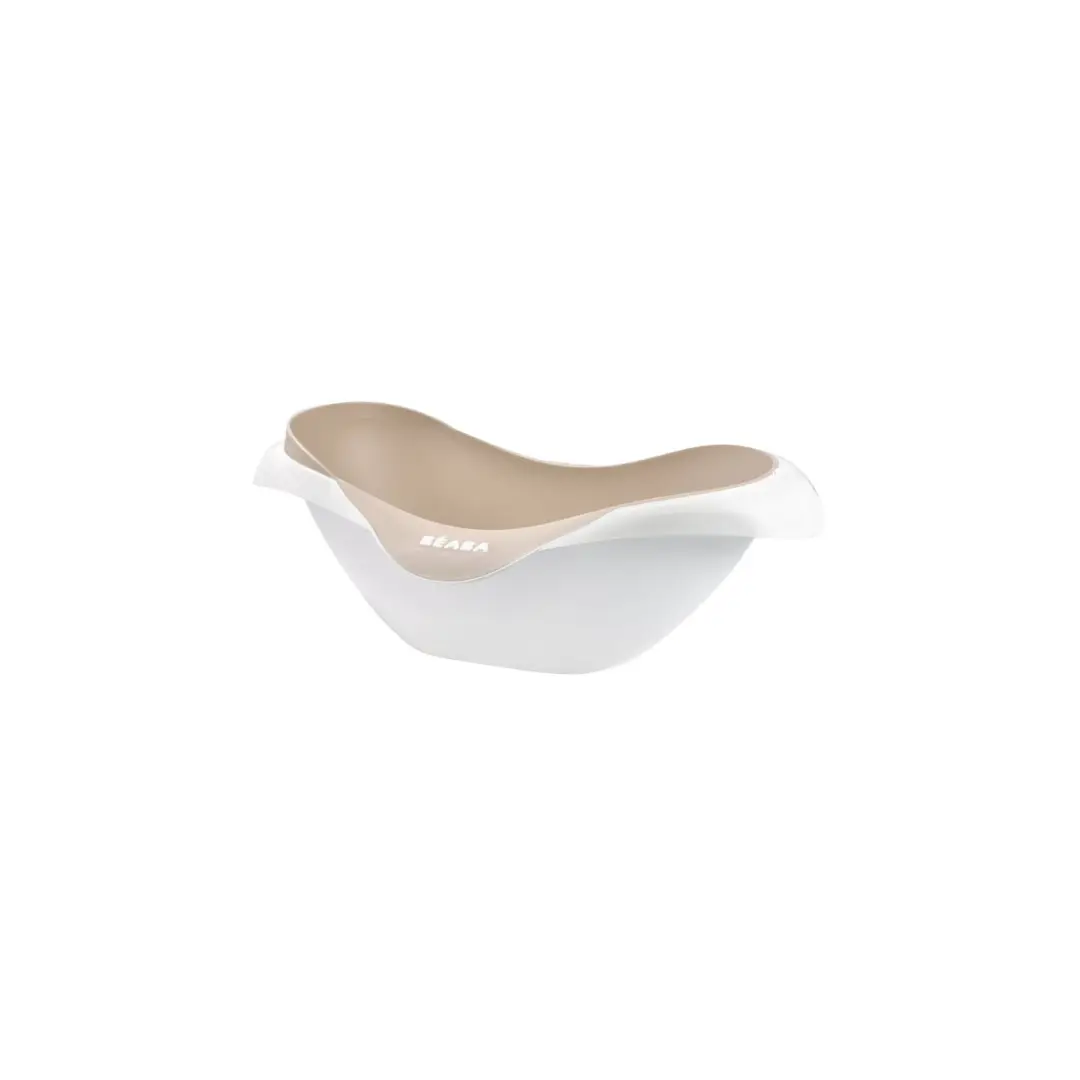 BEABA Baignoire Camélé'O, eco-designed tub in Terre d'argile with white exterior