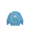 BOBO CHOSES hidden monster sweatshirt, blue, BC logo