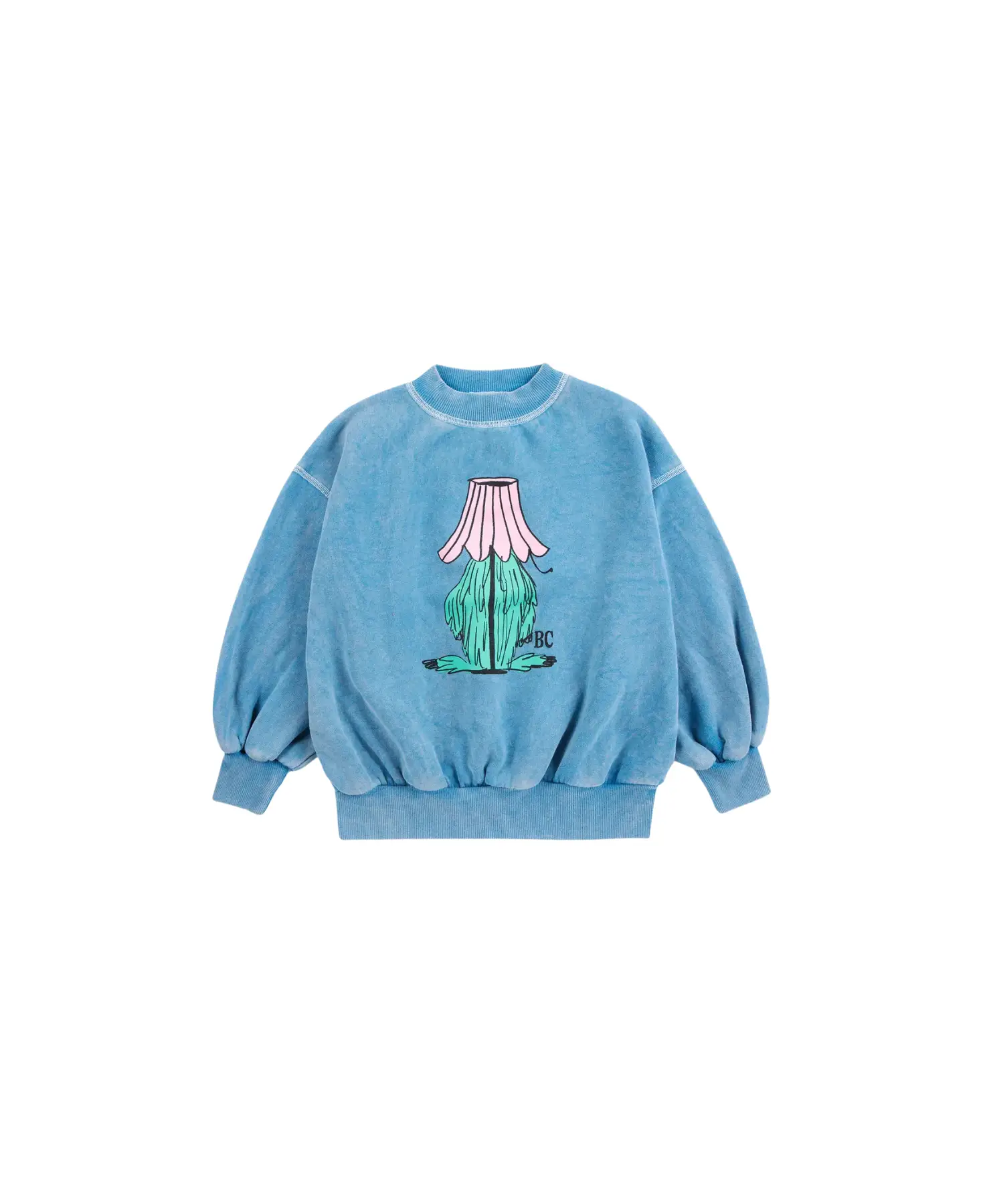 BOBO CHOSES hidden monster sweatshirt, blue, BC logo