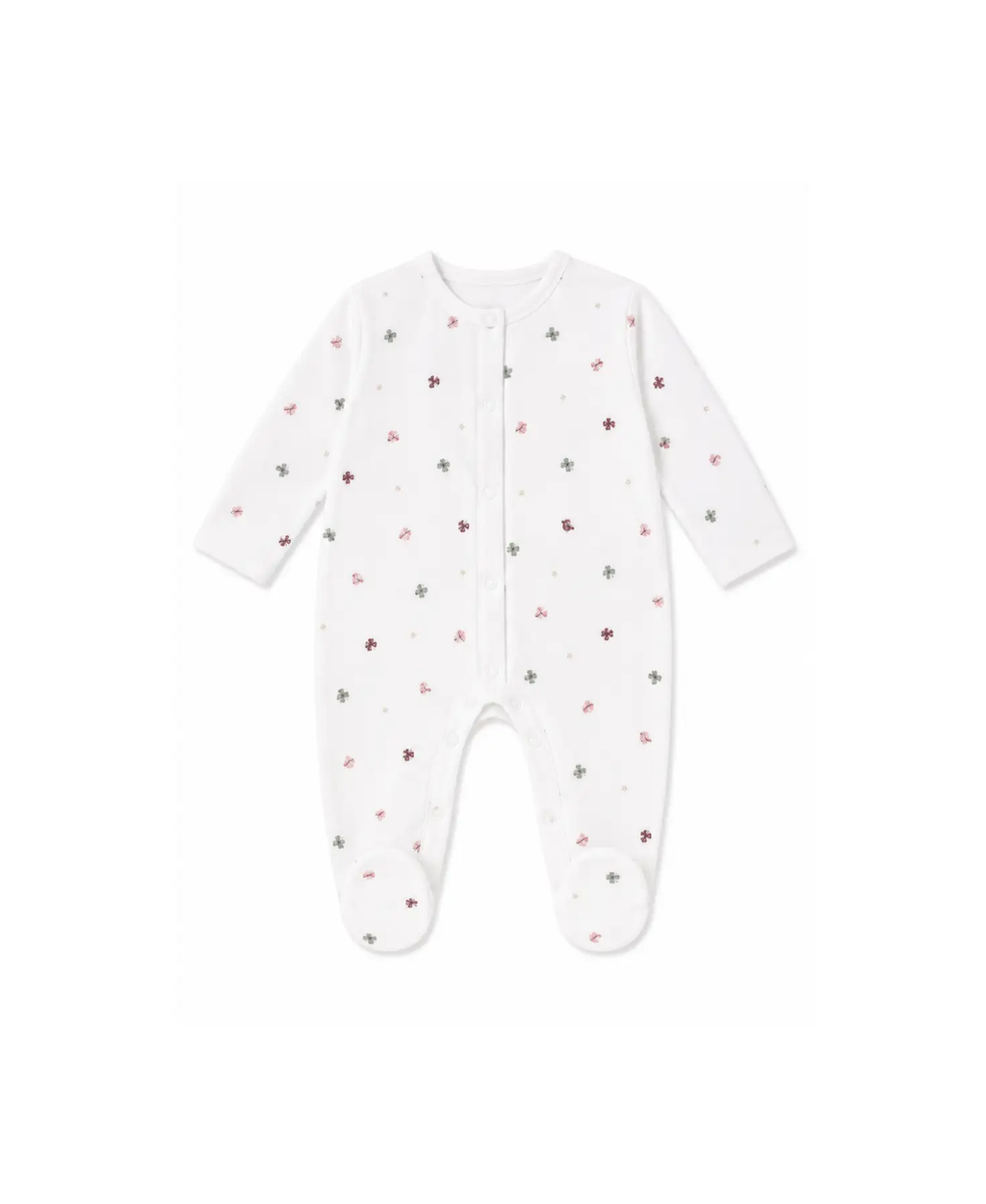 Pyjama bébé Citron Grenadine MORE THAN BABIES butterfly, blanc à motifs papillons multicolores