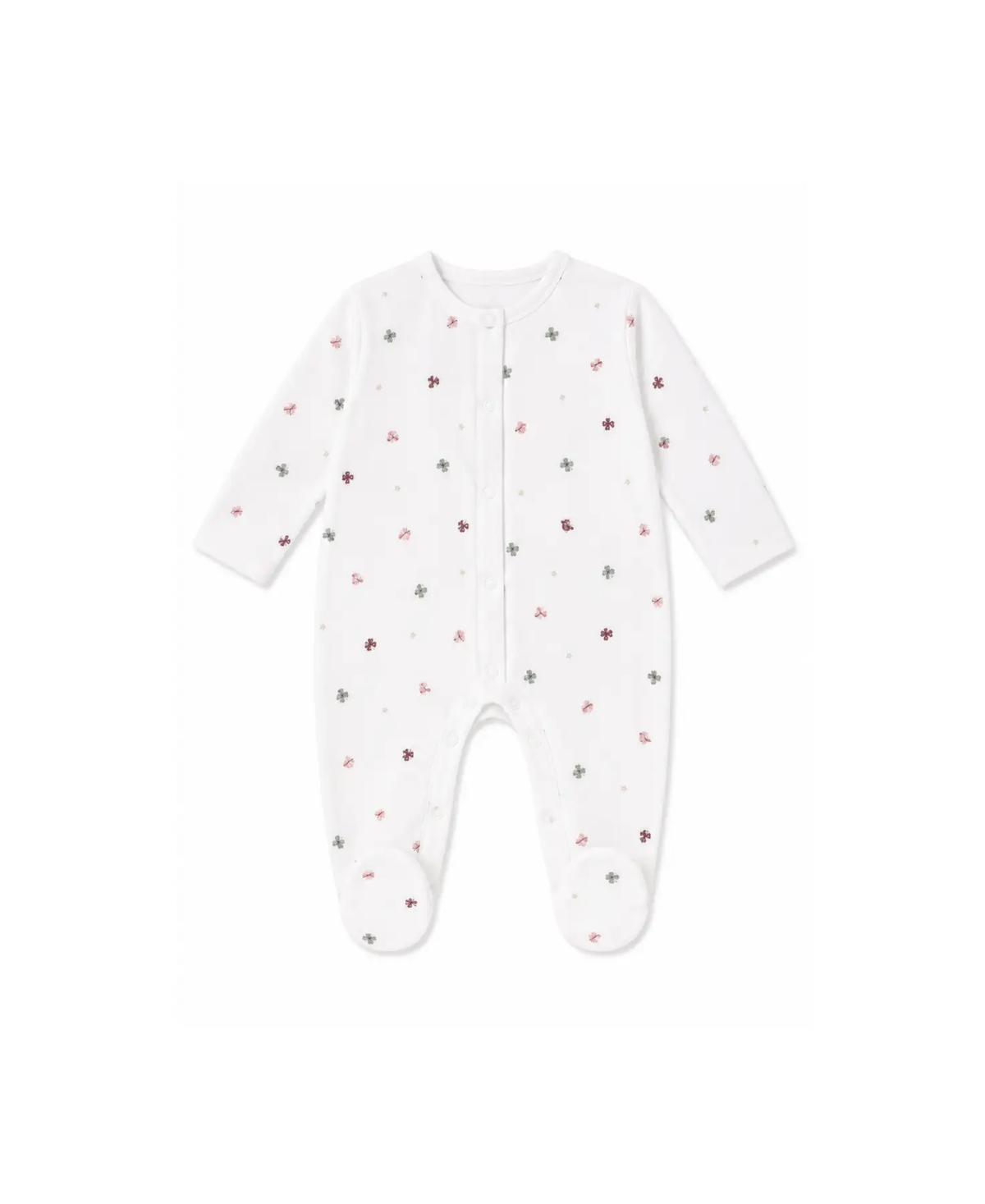 Pyjama bébé Citron Grenadine MORE THAN BABIES butterfly, blanc à motifs papillons multicolores