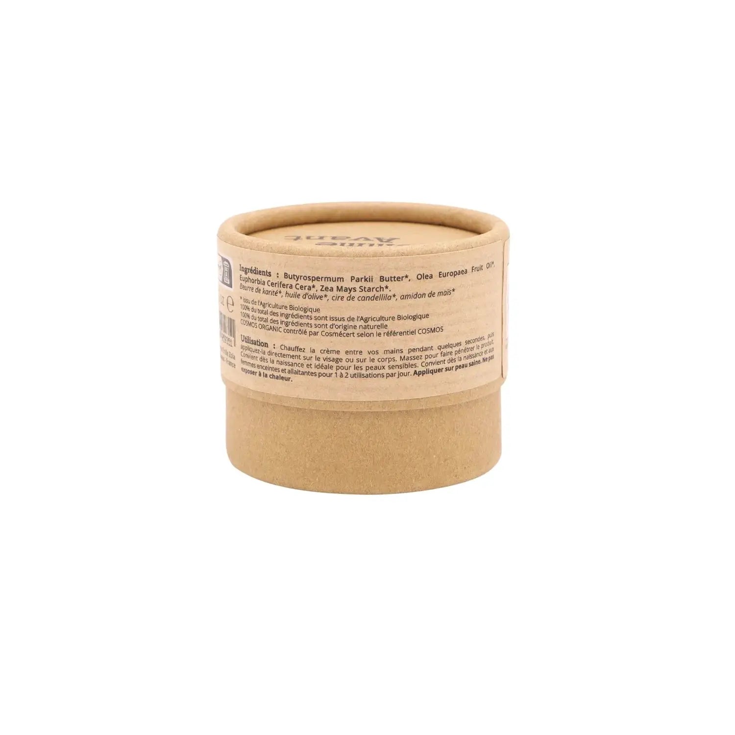 COMME AVANT Crème solide au beurre de karité en pot kraft, Citron Grenadine protection solaire