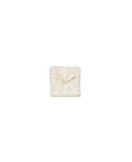 Dear April mini check langes set of 3 bavoirs, beige grid fabric with cream ribbon