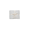 DEAR APRIL nori tour de lit dew stripe, light gray striped fabric with cream ribbon bow, Citron Grenadine
