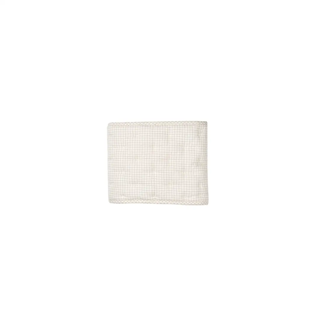 Crib liner DEAR APRIL nori tour de lit mini check, cream/ivory, Citron Grenadine