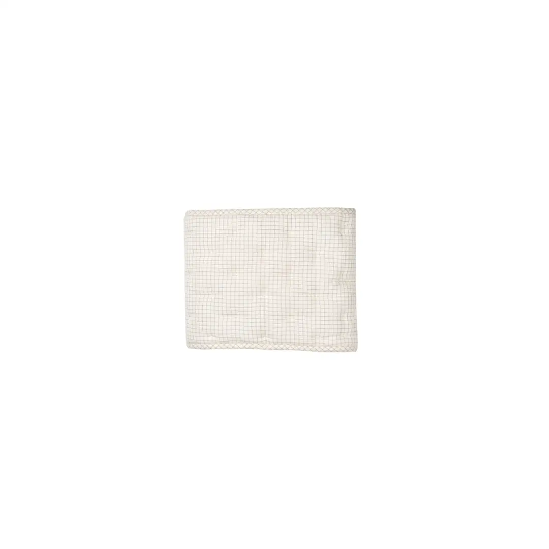 Crib liner DEAR APRIL nori tour de lit mini check, cream/ivory, Citron Grenadine