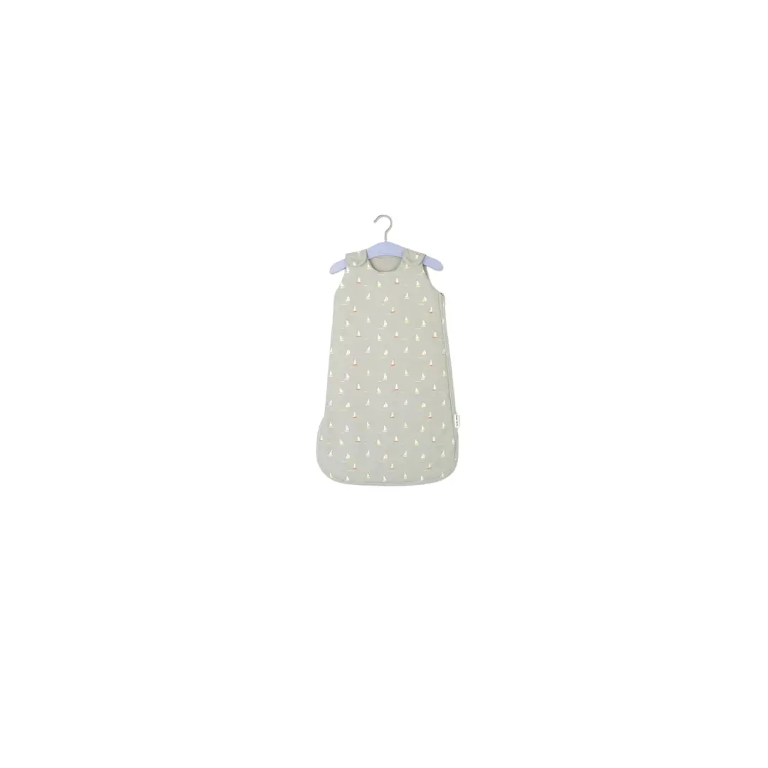 DEAR APRIL wind gigoteuse TOG2,5 sailboats, pale grey baby sleep sack by Citron Grenadine