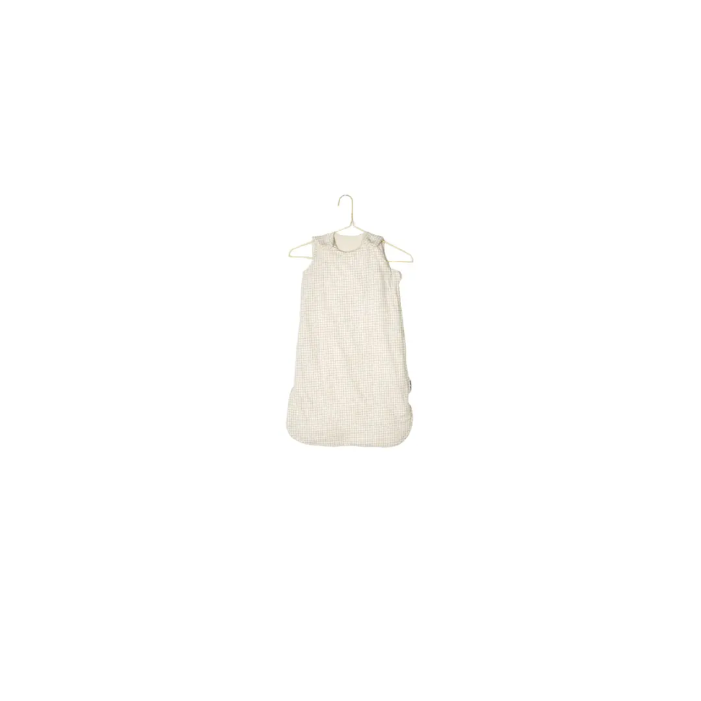 DEAR APRIL wind gigoteuse TOG2.5 in beige mini check, Citron Grenadine baby sleepwear