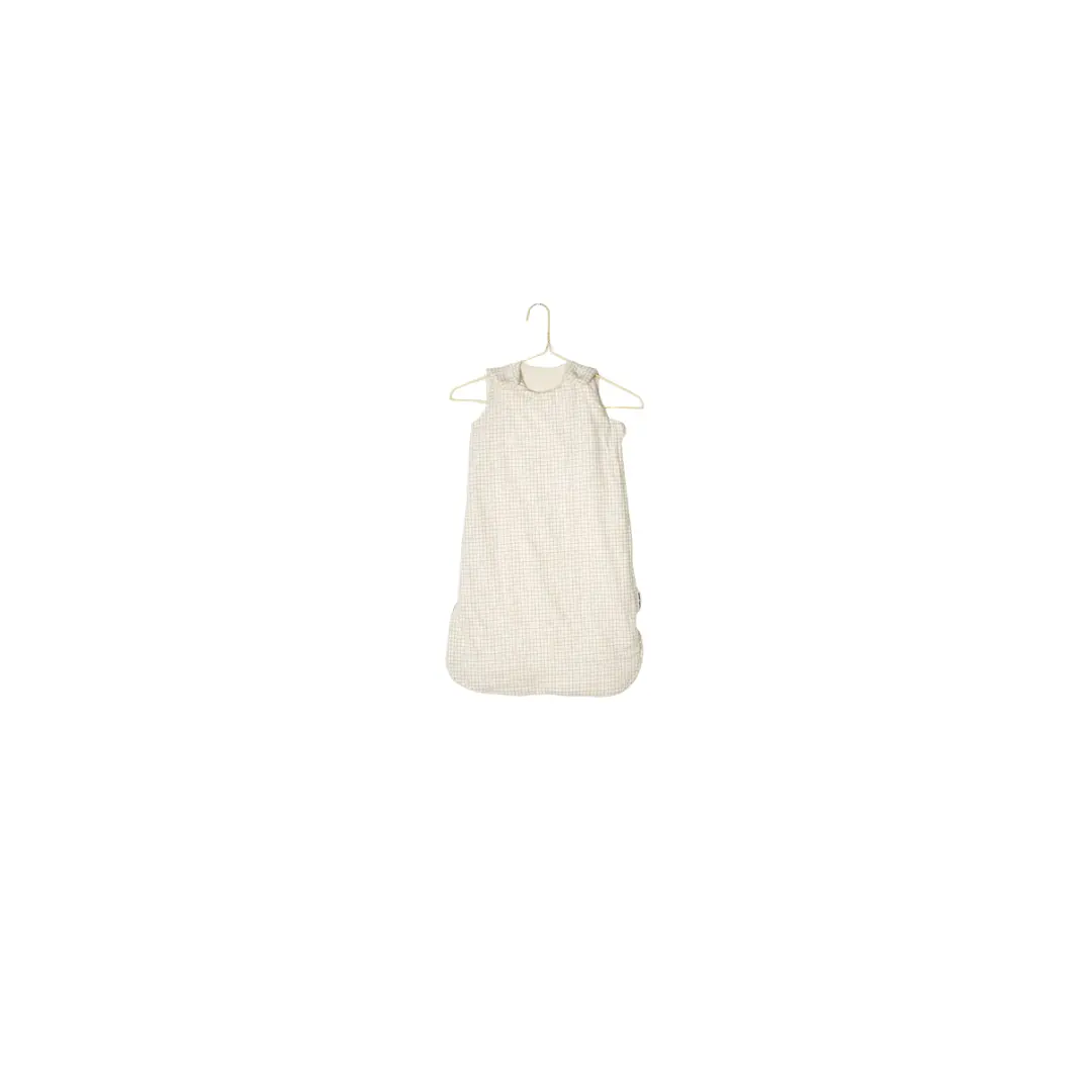 DEAR APRIL wind gigoteuse TOG2.5 in beige mini check, Citron Grenadine baby sleepwear