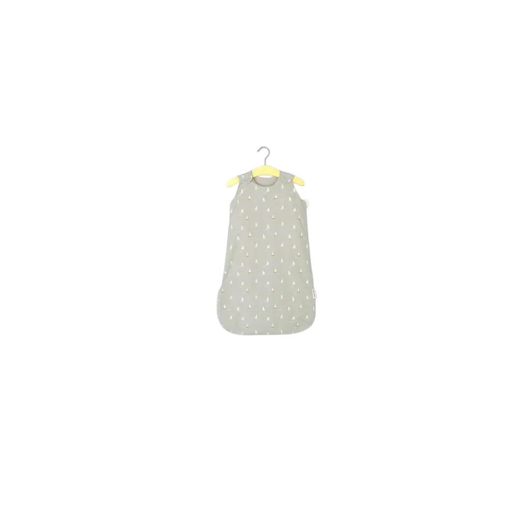 DEAR APRIL gigoteuse TOG1 sailboats baby sleep sack, Citron Grenadine, gray with sailboat pattern