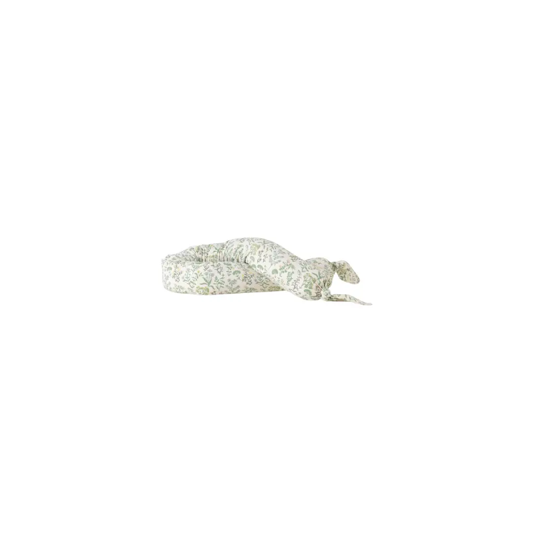 DEAR APRIL boudin de lit in cream with green summer flowers print by Citron Grenadine