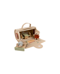 Maison en rondins Egmont Toys en bois naturel 18m+, mobilier miniature et peluches Citron Grenadine