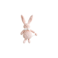 DIMPEL doudou Ella musical plush bunny in rose pink with white bow by Citron Grenadine