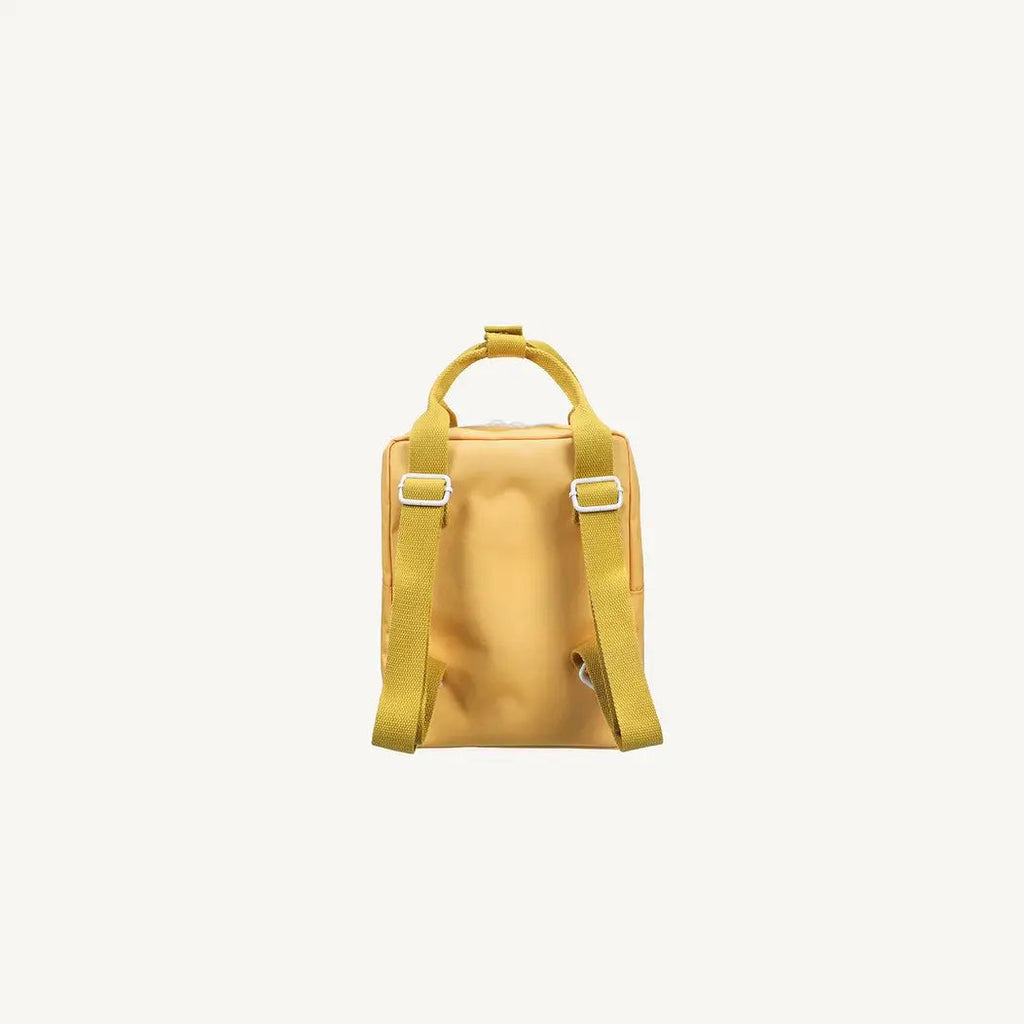 Sac à dos scolaire jaune Sticky Lemon par Citron Grenadine, bretelles réglables et poignée supérieure