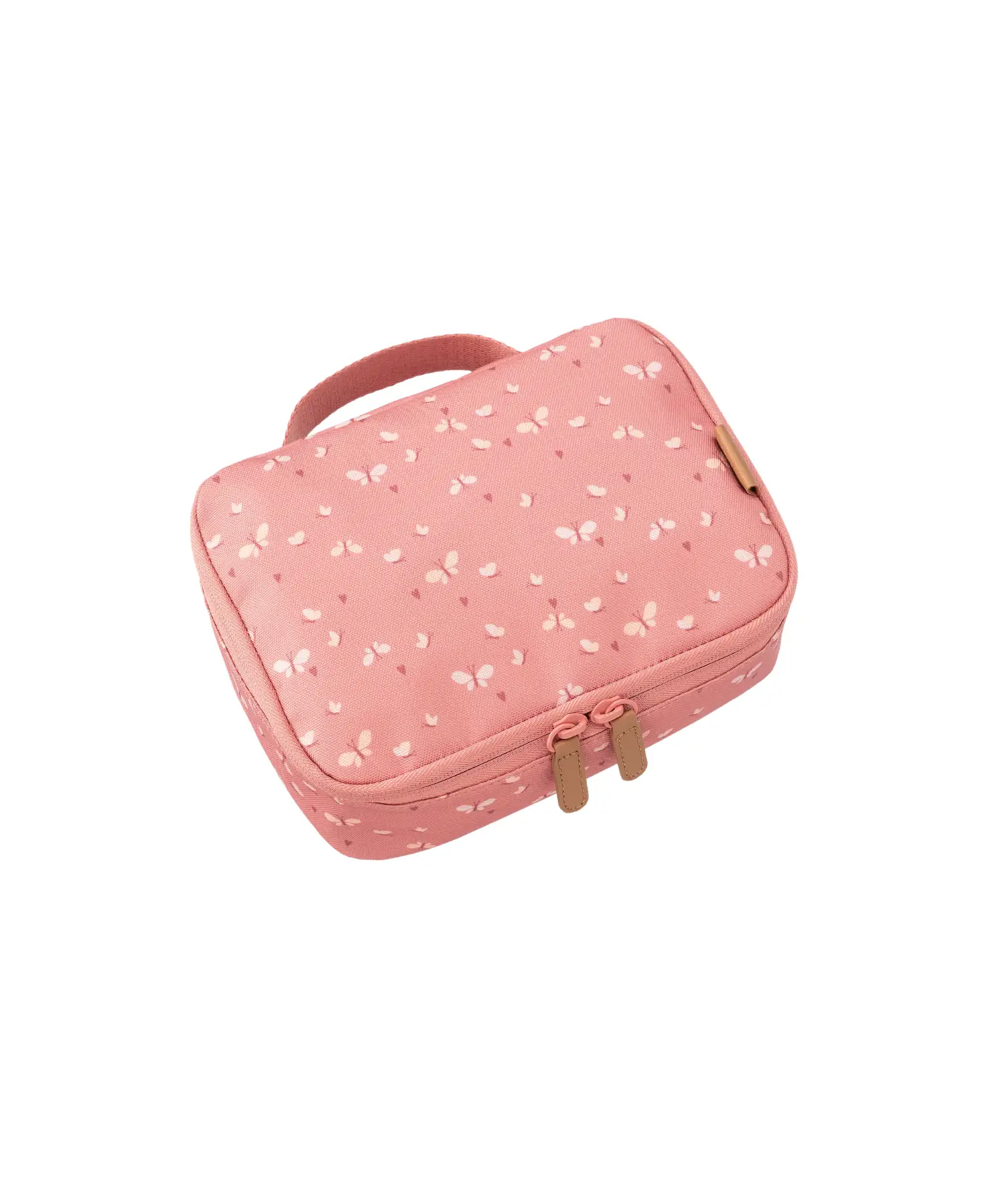 FRESK isotherme butterfly insulated lunch bag, pink with white butterfly prints, Citron Grenadine.