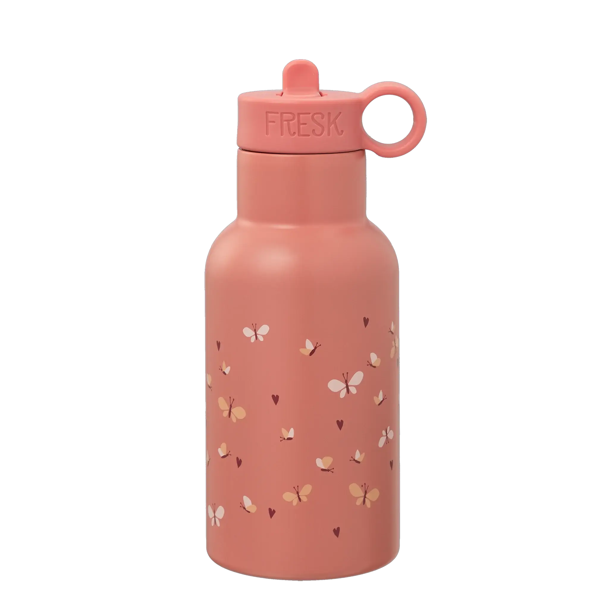 Gourde FRESK 350 ml motif papillons, rose, bouteille d’eau