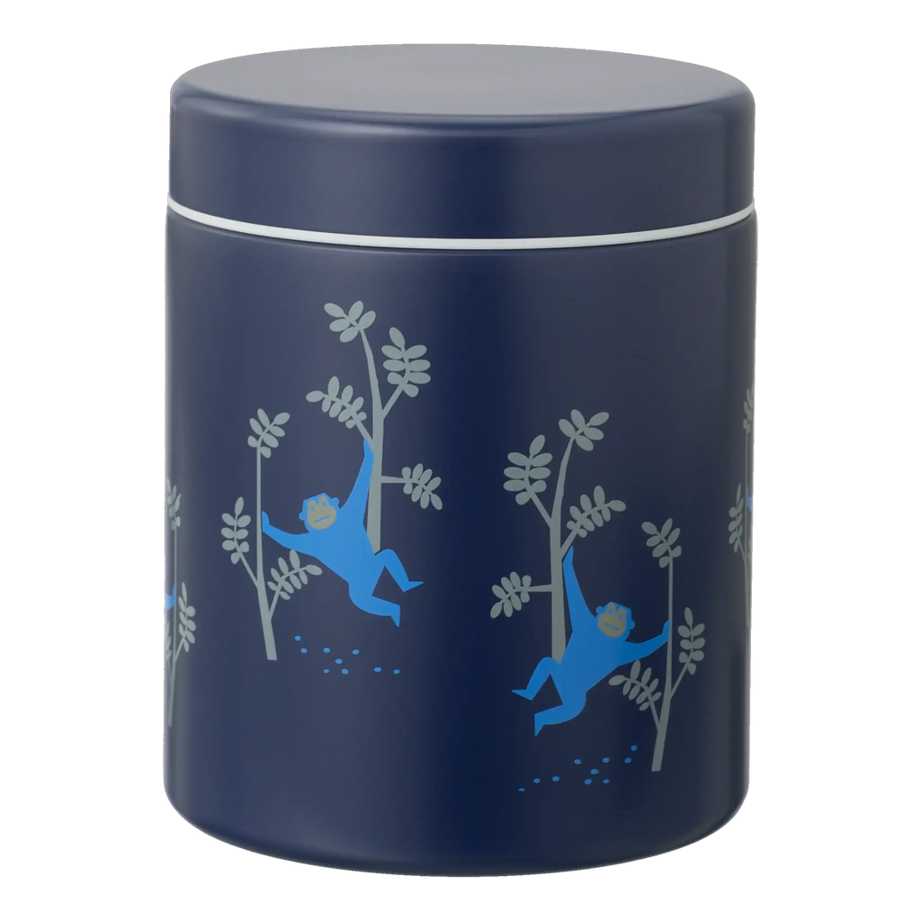 Thermos repas inox 500 ml bleu foncé avec motif singe et feuillage, Citron Grenadine