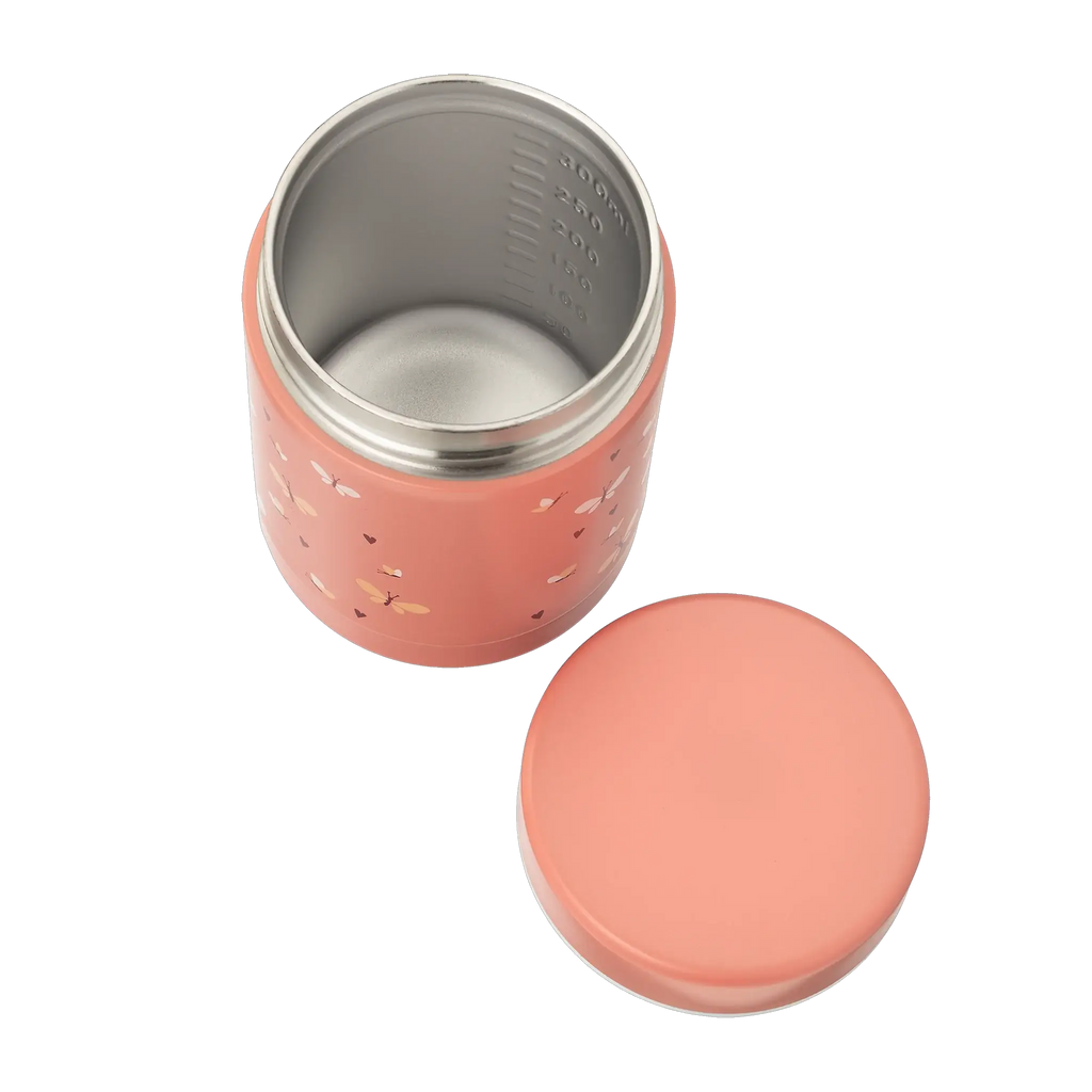 FRESK stainless steel lunch thermos 300ml butterfly pattern, pink, Citron Grenadine.