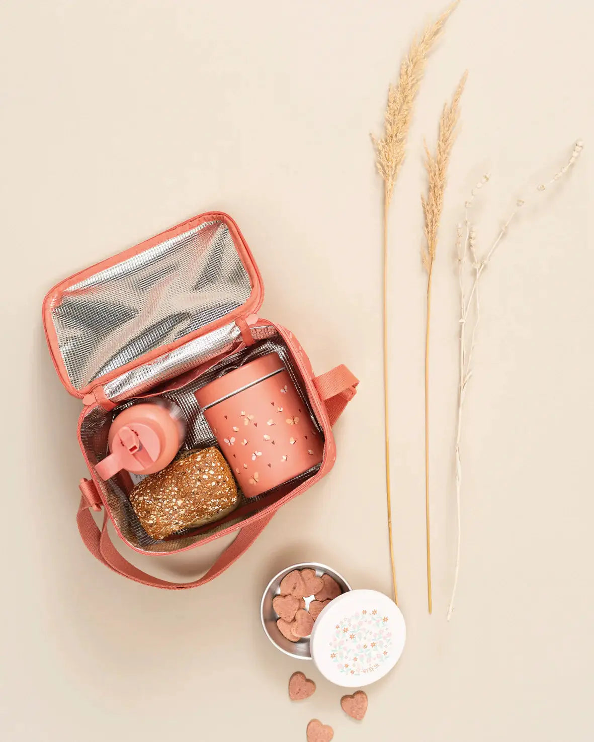 FRESK isothermal lunch bag butterfly, pink insulated bag by Citron Grenadine