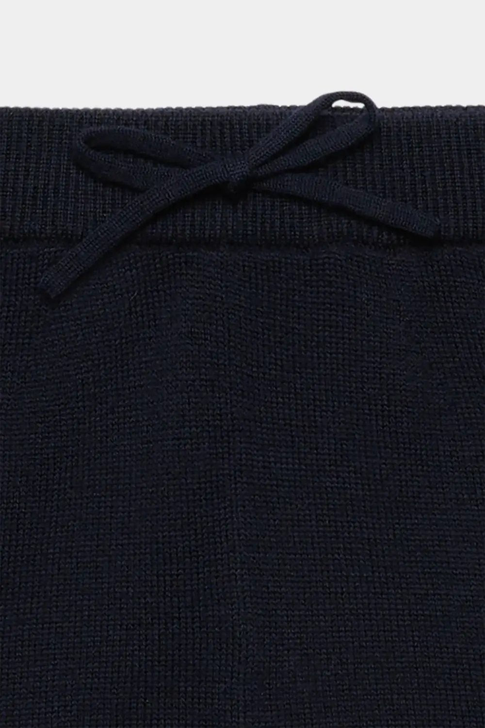 FUB merino wool leggings, dark navy with knit waistband and drawstring