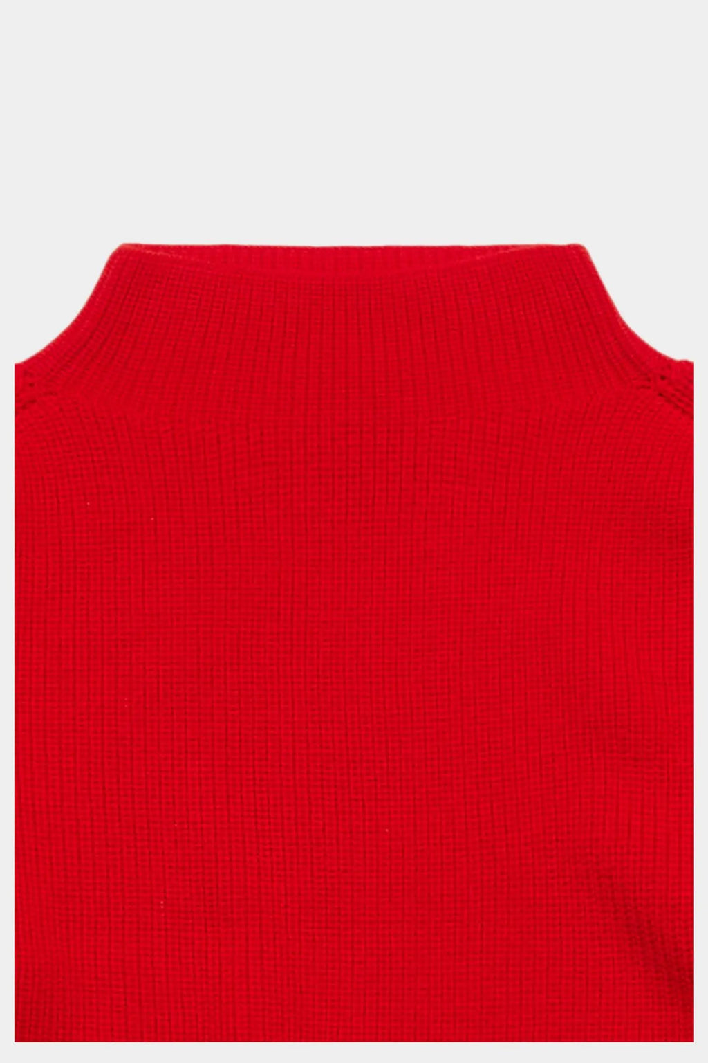 FUB merino high-neck pullover in classic red by Citron Grenadine