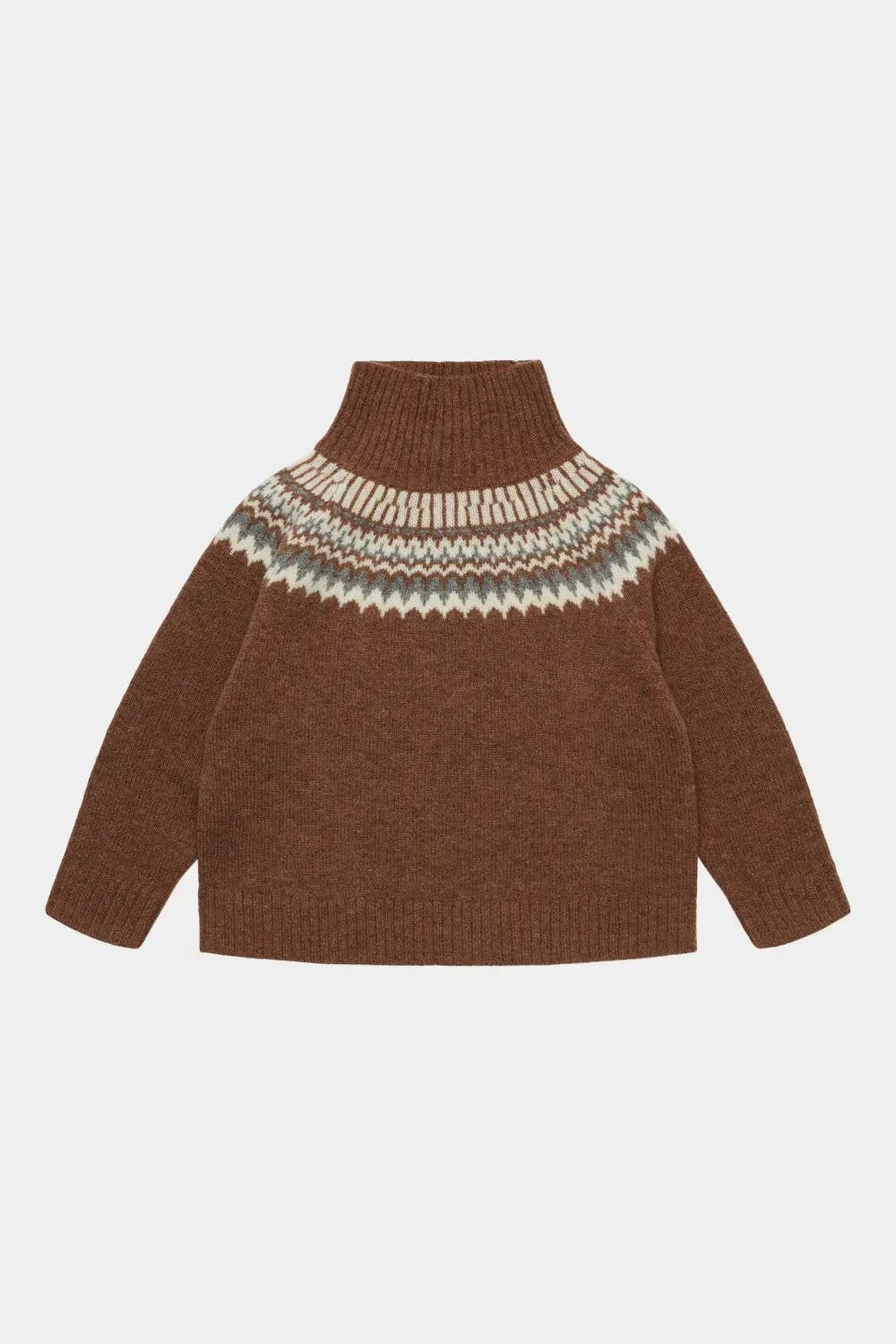FUB pull en laine fair isle hazel melange knit sweater