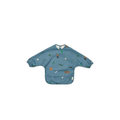 LIEWOOD bavoir Merle bib, blue beach print with front pocket, Citron Grenadine