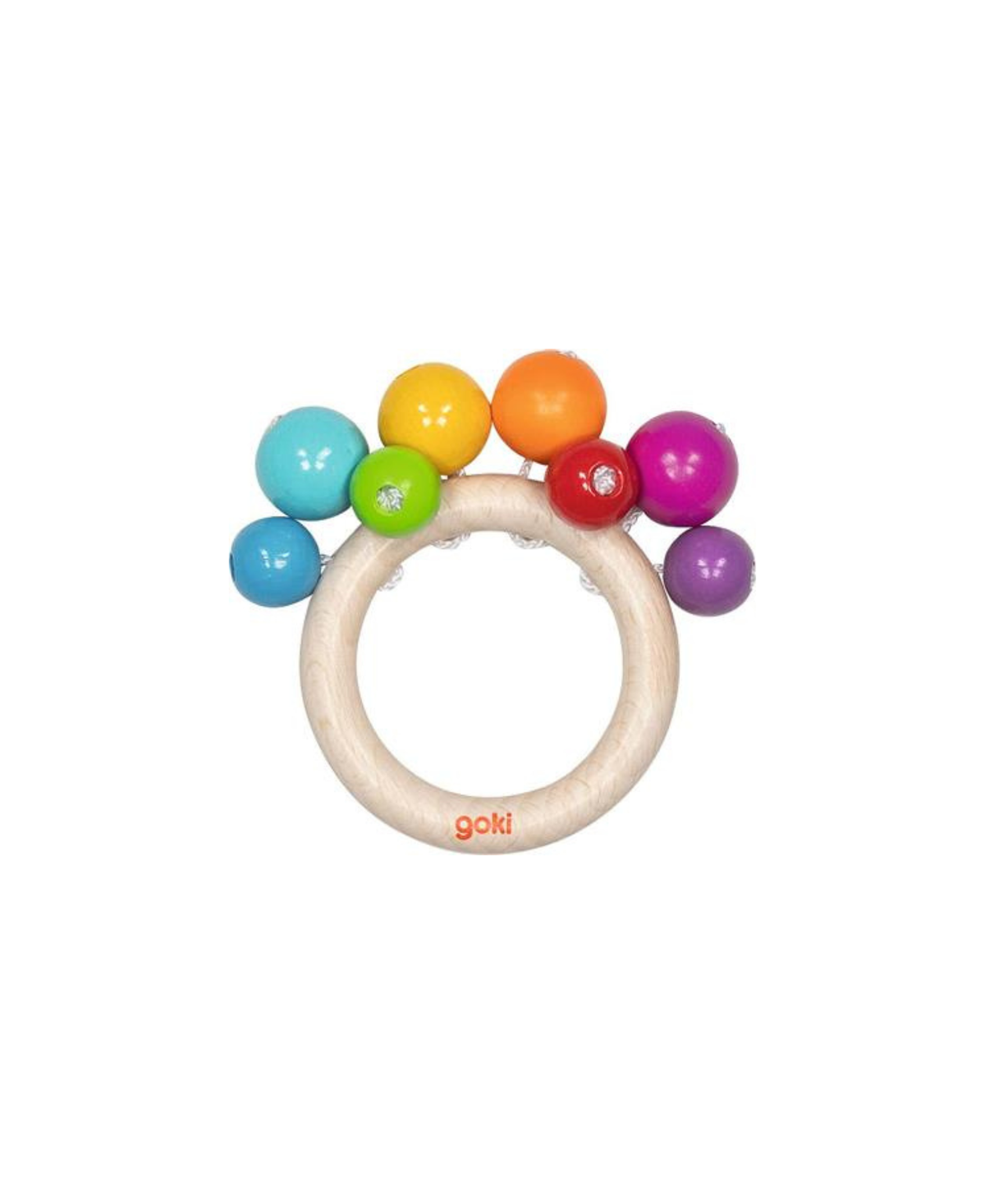 GOKI hochet perles arc-en-ciel