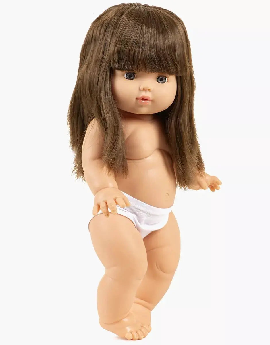 MINIKANE Cerise doll by Citron Grenadine, brown hair, white diaper