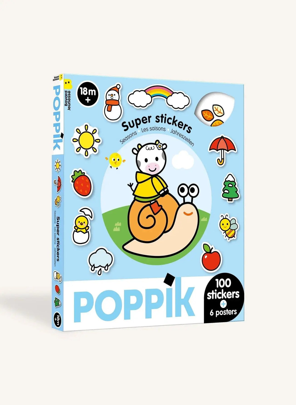 POPPIK sticker les saisons 18m+ Autocollants et posters Citron Grenadine, 100 stickers + 6 posters