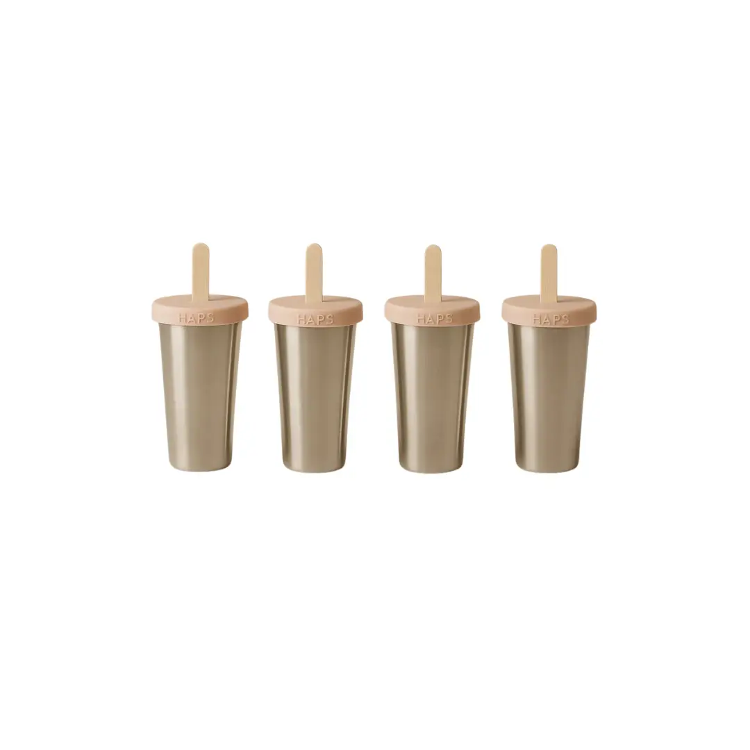 HAPS Nordic ice lolly makers in blush color, 4-pack, Citron Grenadine.